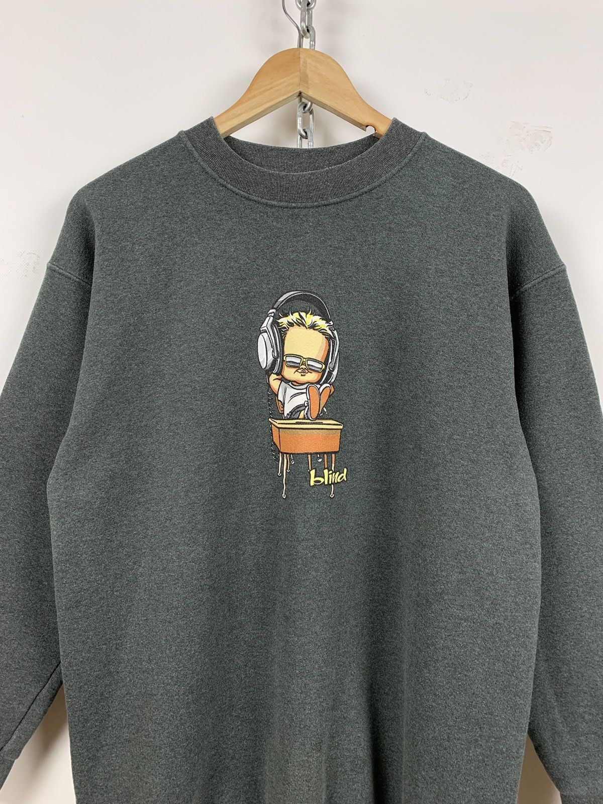 Sex Skateboards Vintage Blind Skateboard Grey Sweatshirt Made In USA Size US M / EU 48-50 / 2 - 2 Thumbnail