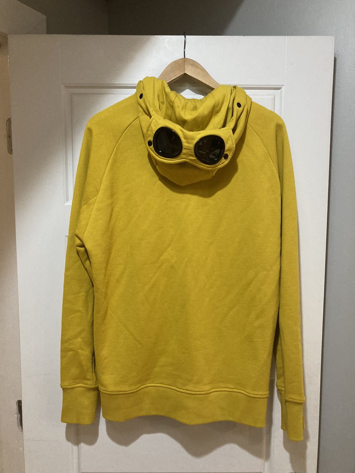 image of C P Company x Massimo Osti C.p. Company Sample Goggle Hoodie in Yellow, Men's (Size Large)