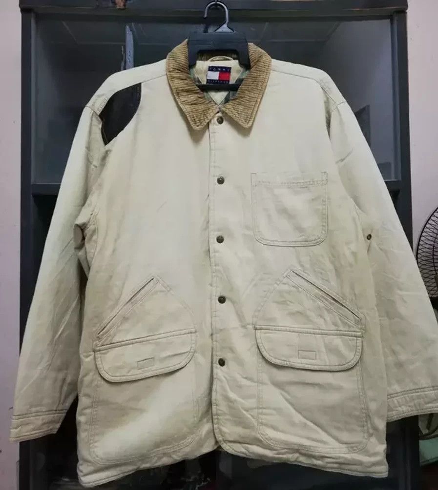 Tommy Hilfiger Vintage Sun Faded Tommy Hilfiger Hunting Chore Jacket Size US XL / EU 56 / 4 - 1 Thumbnail