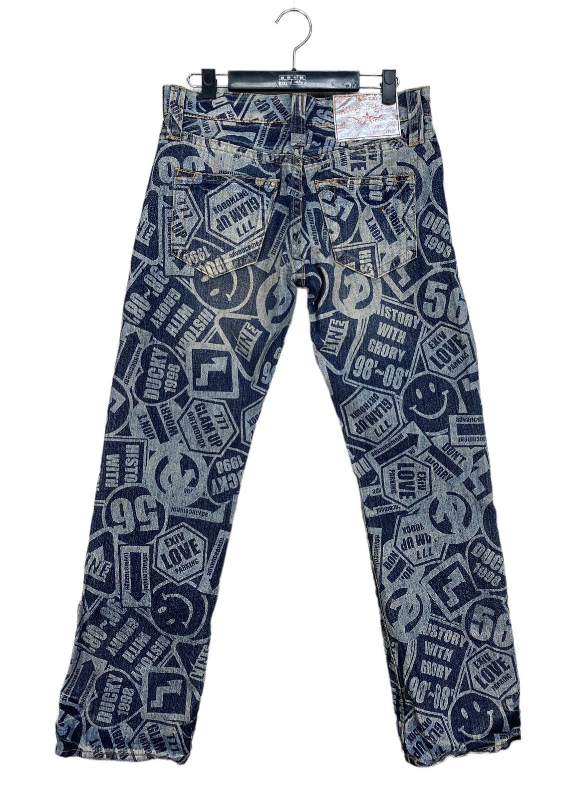 Japanese Brand Co&Lu Fullprint Denim Size US 26 / EU 42 - 2 Thumbnail