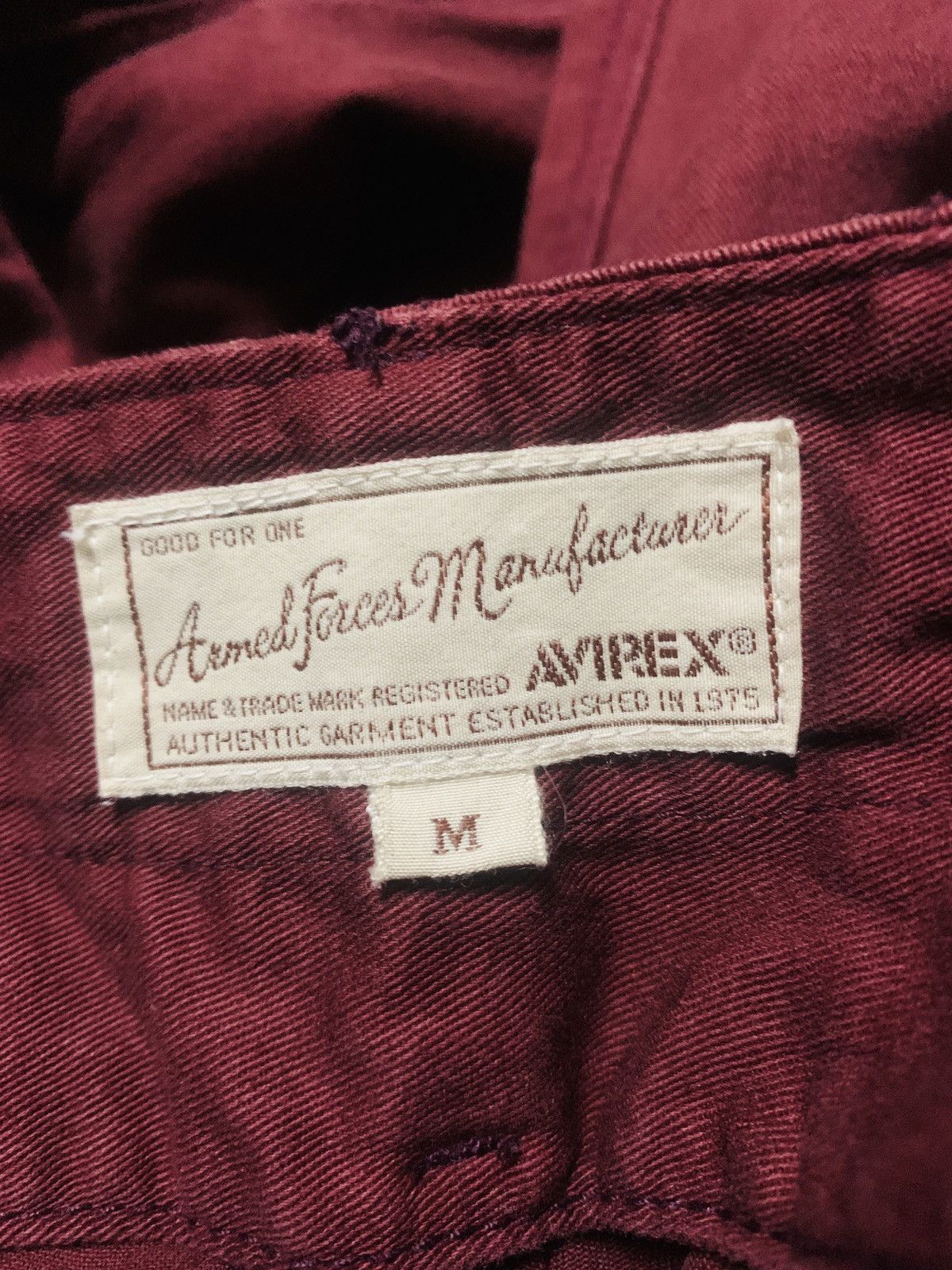 Avirex AVIREX ARMED FORCE TACTICAL MULTI POCKET MAROON CARGO PANTS Size US 31 - 9 Thumbnail