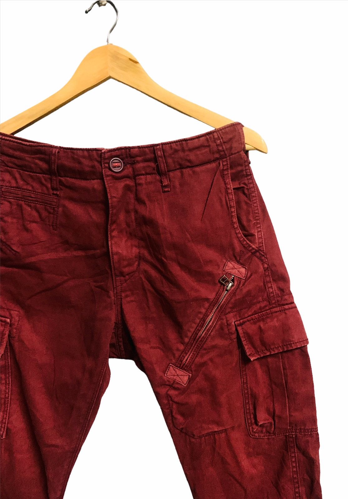 Avirex AVIREX ARMED FORCE TACTICAL MULTI POCKET MAROON CARGO PANTS Size US 31 - 3 Thumbnail