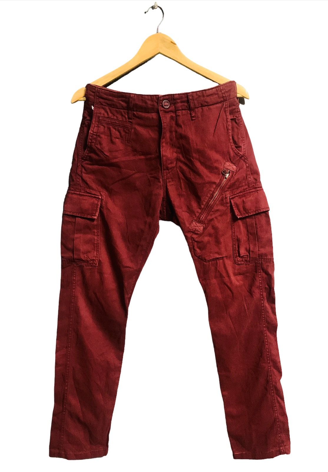 Avirex AVIREX ARMED FORCE TACTICAL MULTI POCKET MAROON CARGO PANTS Size US 31 - 1 Thumbnail