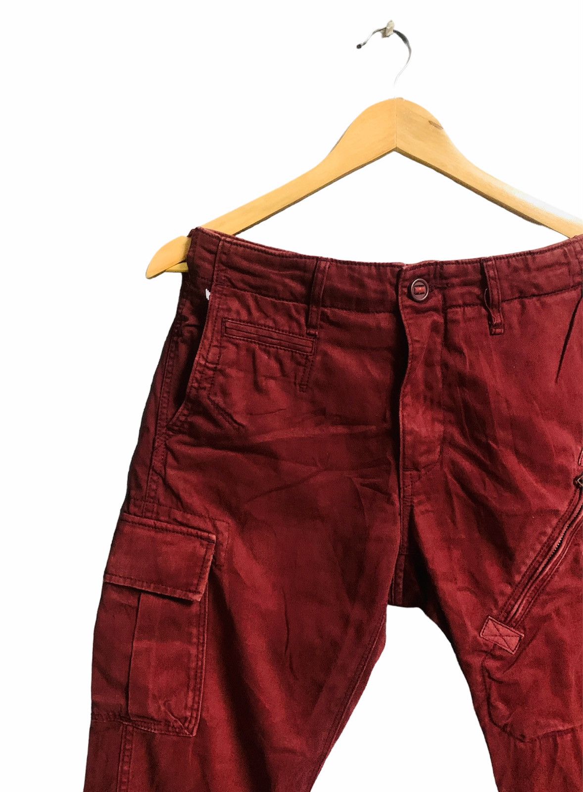 Avirex AVIREX ARMED FORCE TACTICAL MULTI POCKET MAROON CARGO PANTS Size US 31 - 4 Thumbnail