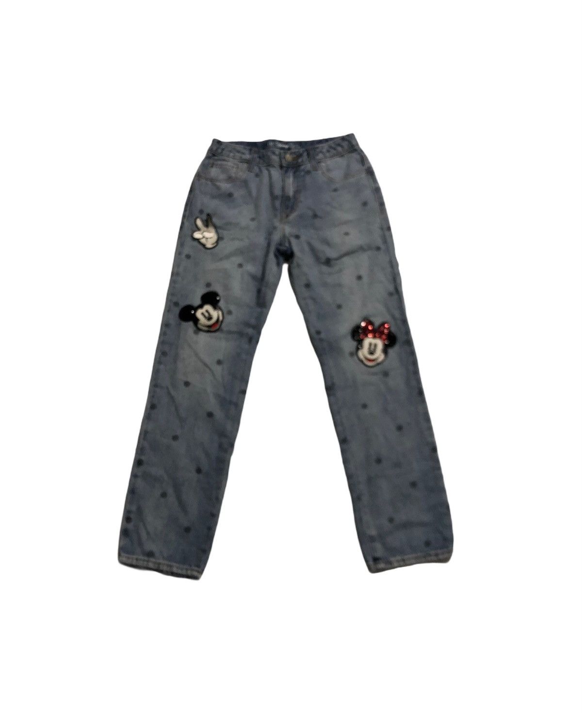 image of Gap Kids X Disney Mickey Mouse Styles Jeans in Light Blue (Size 26)