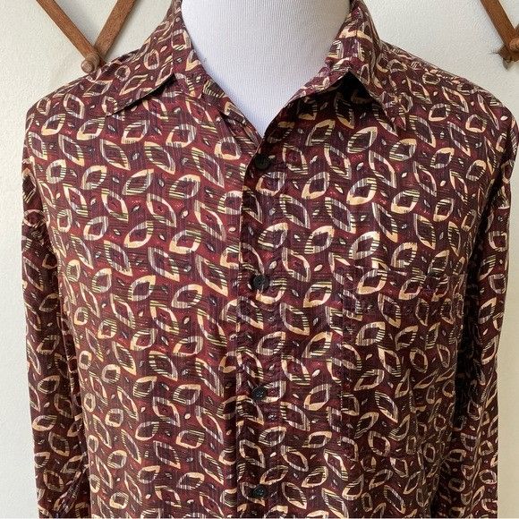 Vintage Vintage Silk Abstract Button Down Shirt Size US L / EU 52-54 / 3 - 10 Thumbnail
