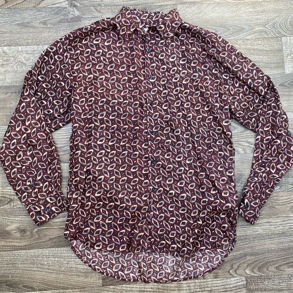 Vintage Vintage Silk Abstract Button Down Shirt Size US L / EU 52-54 / 3 - 14 Thumbnail