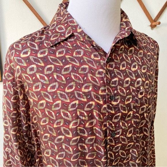 Vintage Vintage Silk Abstract Button Down Shirt Size US L / EU 52-54 / 3 - 4 Thumbnail