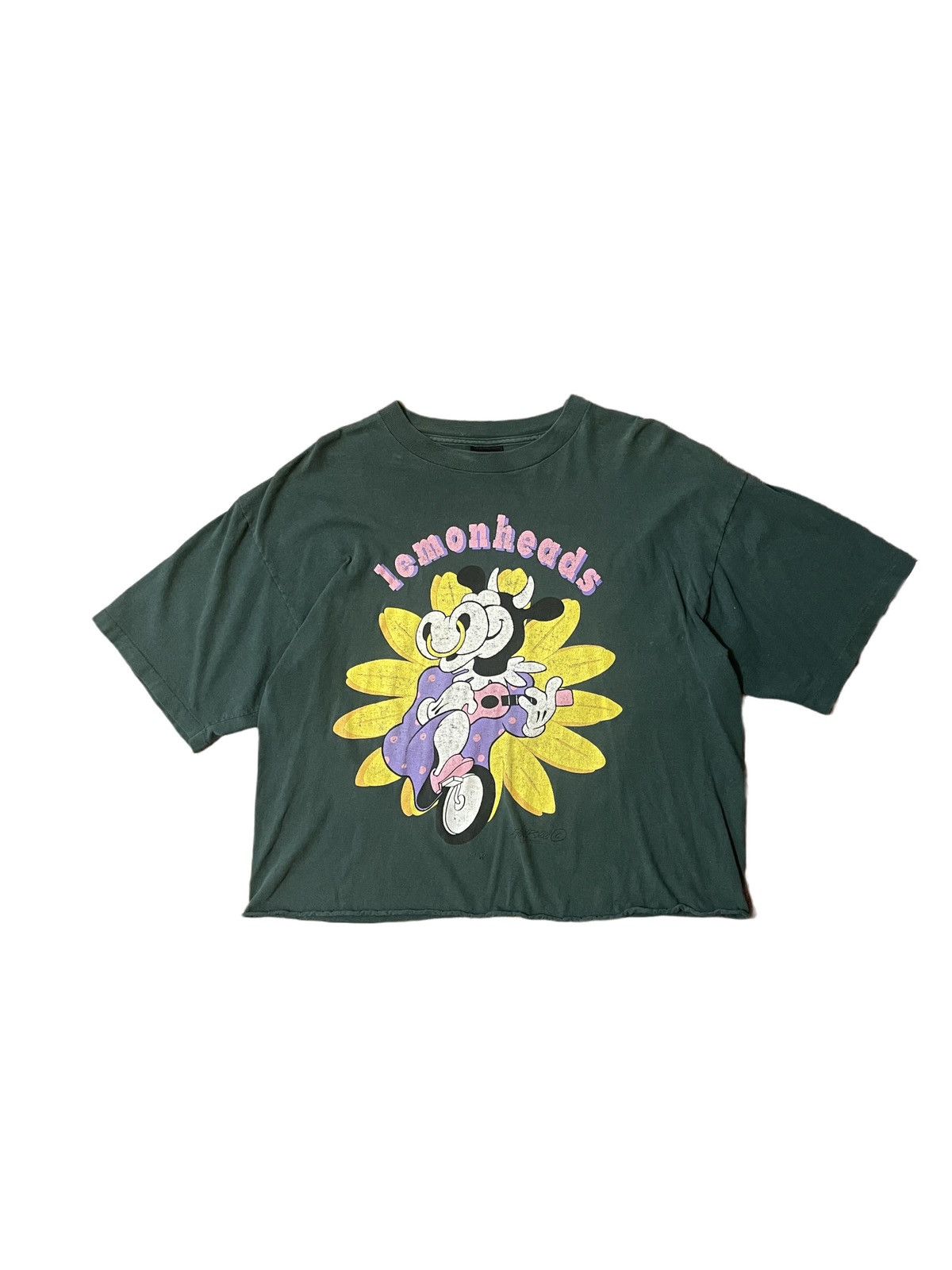 Image of Band Tees x Brockum Vintage Lemonheads Cow Rock Band 1992 Tour Tee T Shirt in Green, Men's (Size XL