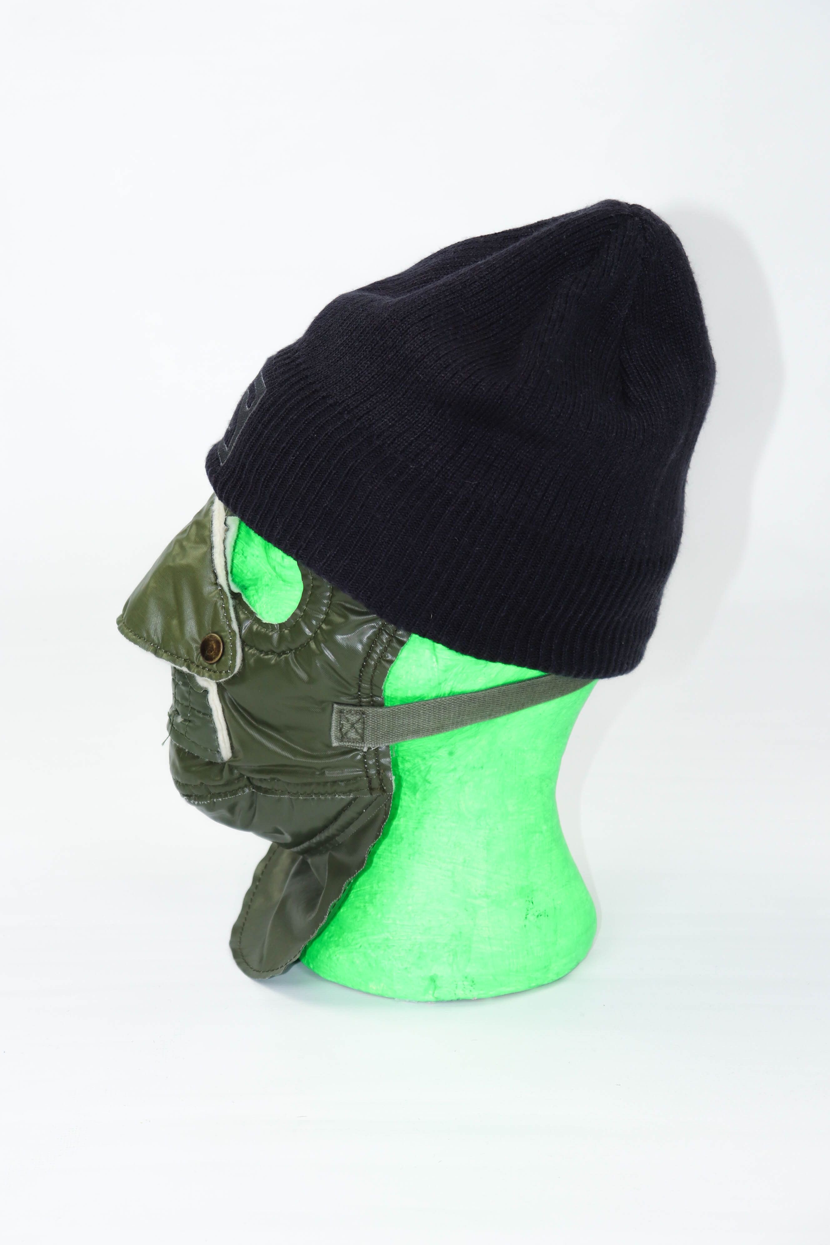 Salomon Salomon Big Logo Dark Gray Ribbed Beanie Hat Size ONE SIZE - 4 Thumbnail