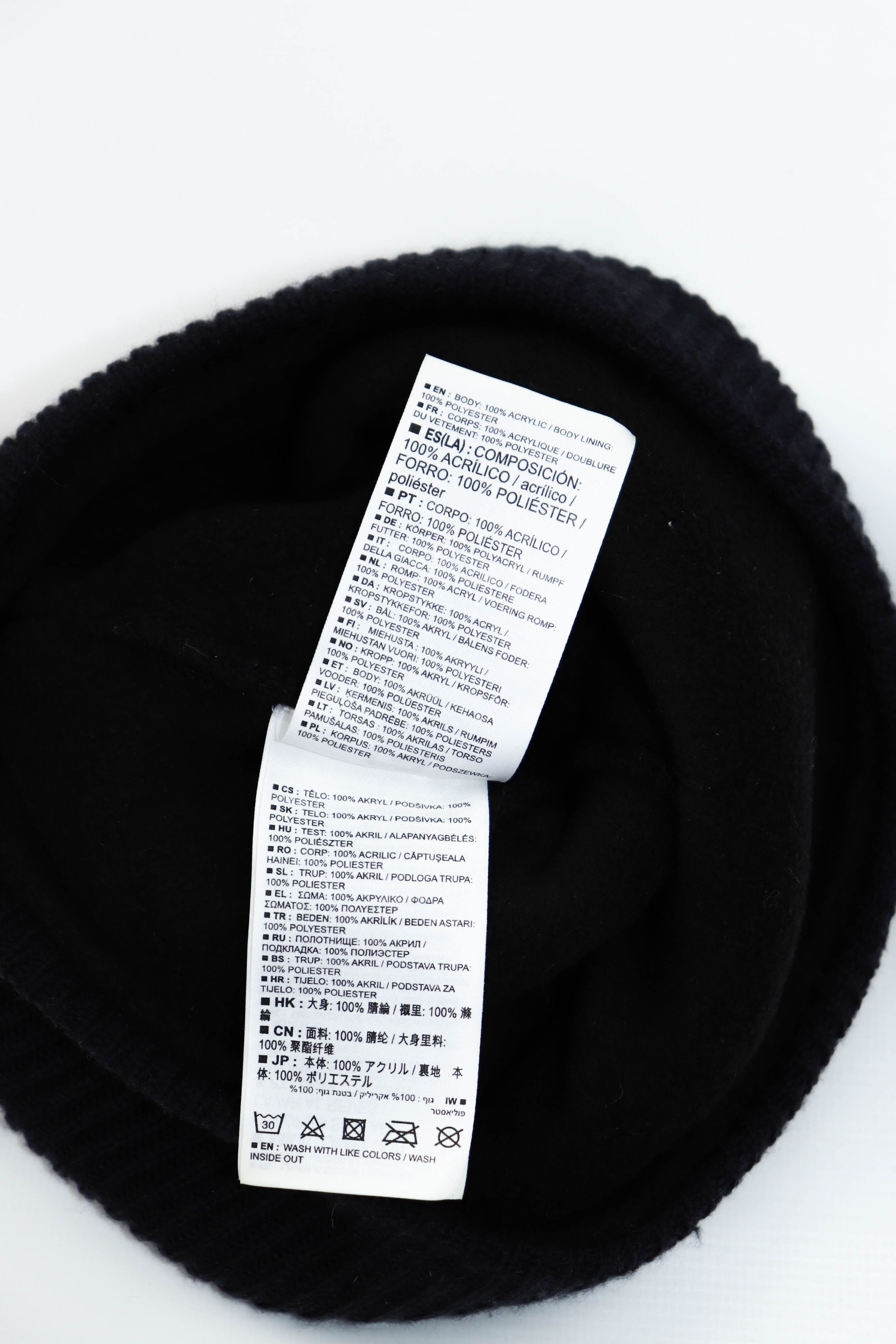 Salomon Salomon Big Logo Dark Gray Ribbed Beanie Hat Size ONE SIZE - 8 Thumbnail