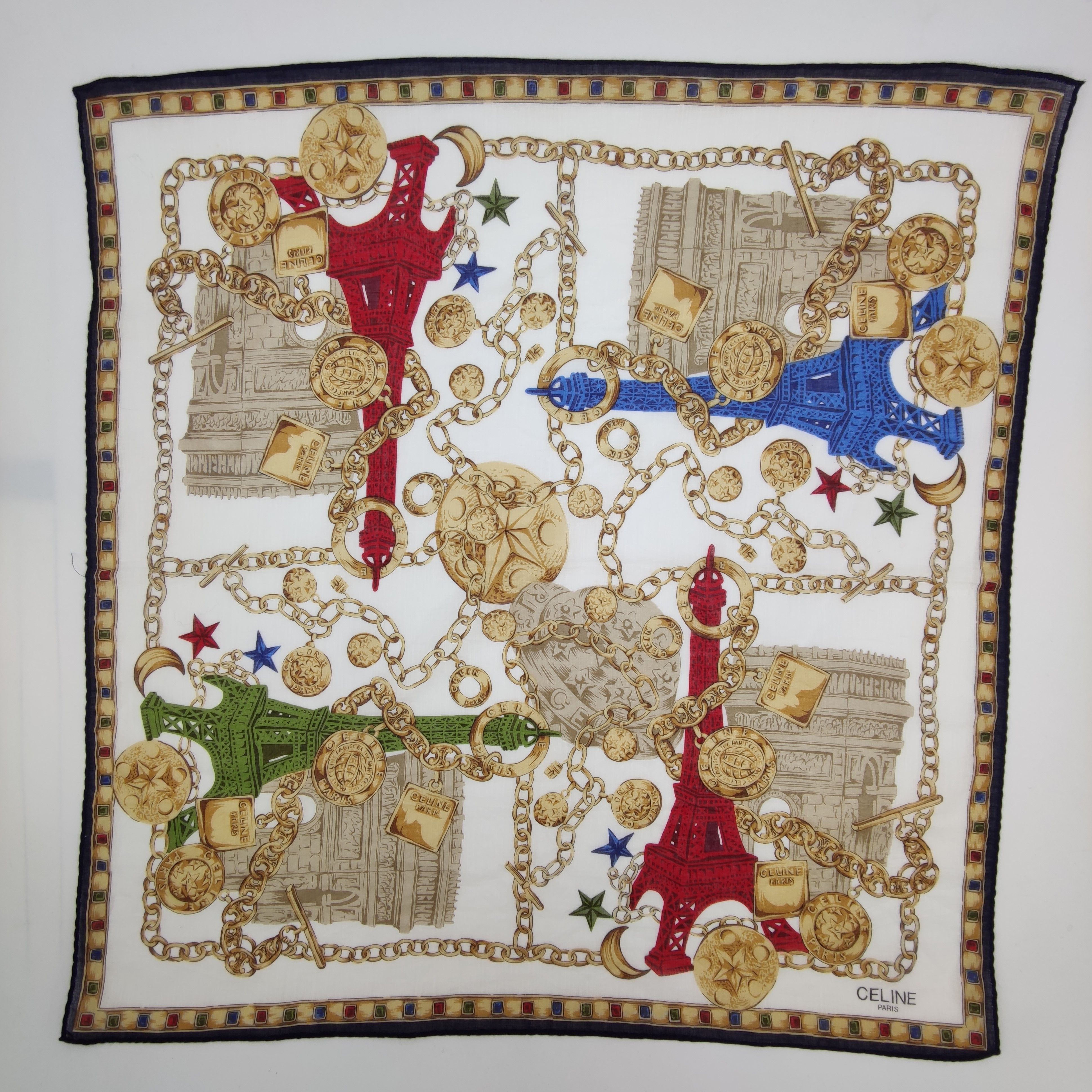 Celine Celine Handkerchief / Neckerchief / Bandana HC382 Size ONE SIZE - 2 Thumbnail