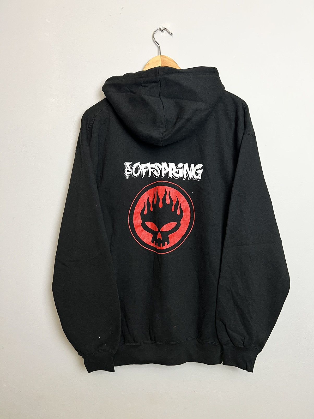 Rare 00s Vintage The Offspring Conspiracy Punk Band Hoodie