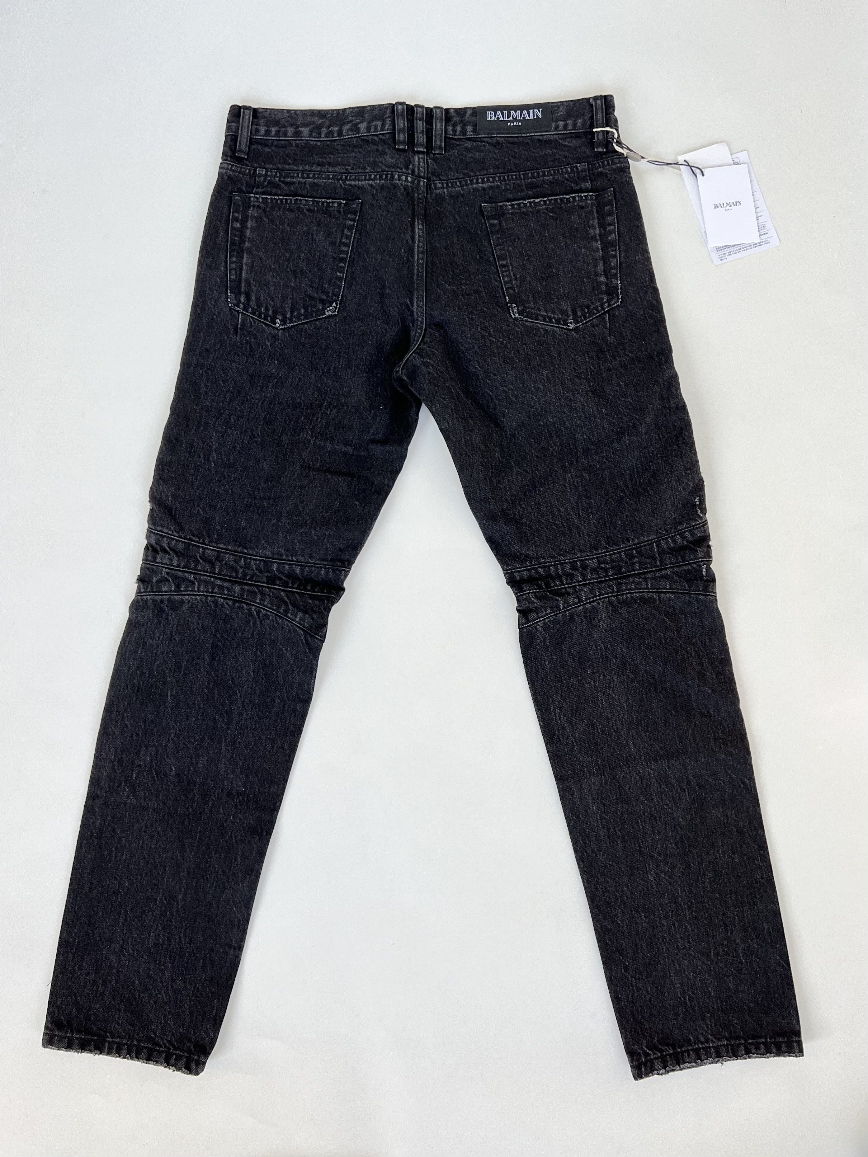 Balmain Distressed Biker Jeans Size US 32 / EU 48 - 2 Thumbnail