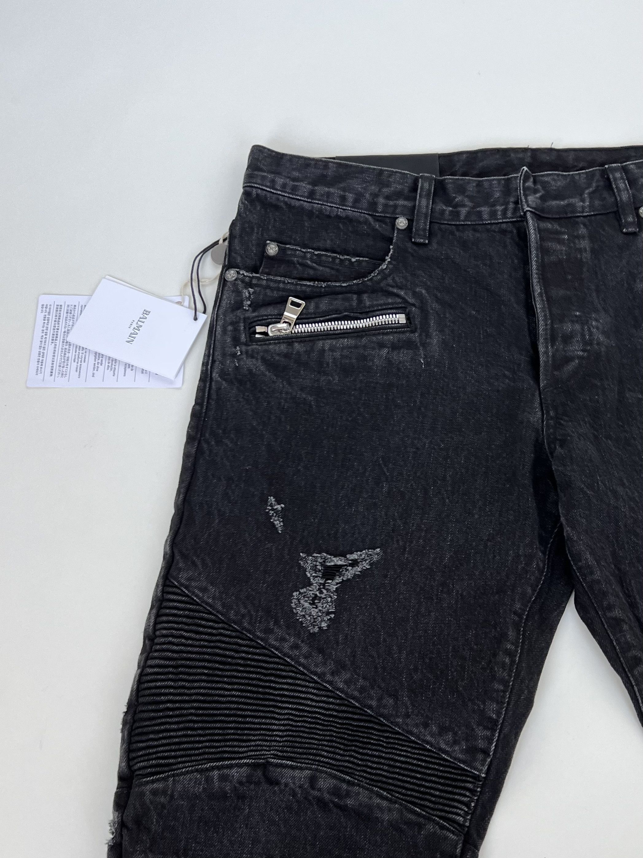Balmain Distressed Biker Jeans Size US 32 / EU 48 - 8 Thumbnail