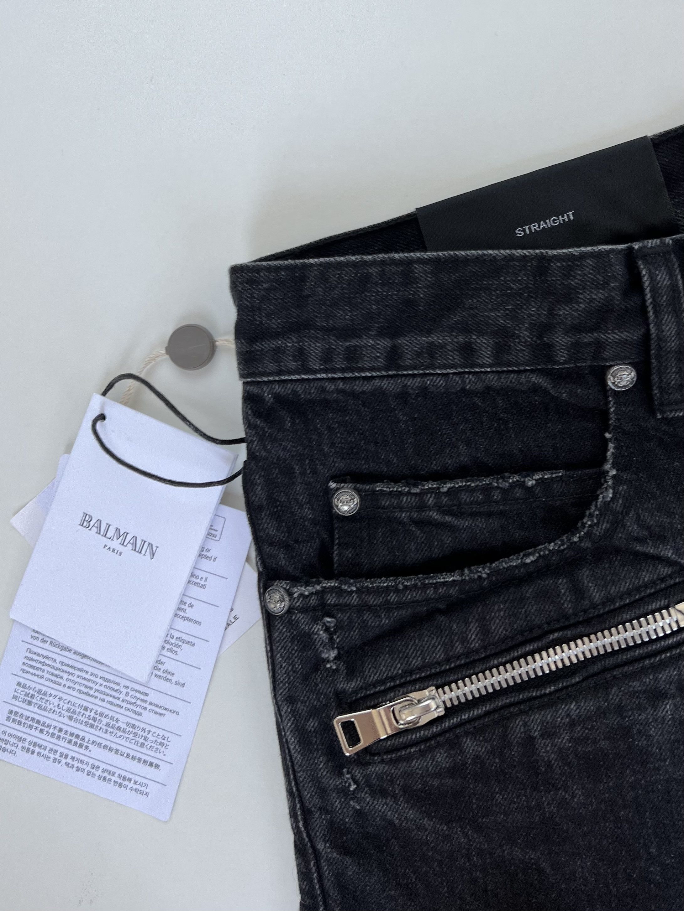 Balmain Distressed Biker Jeans Size US 32 / EU 48 - 3 Thumbnail