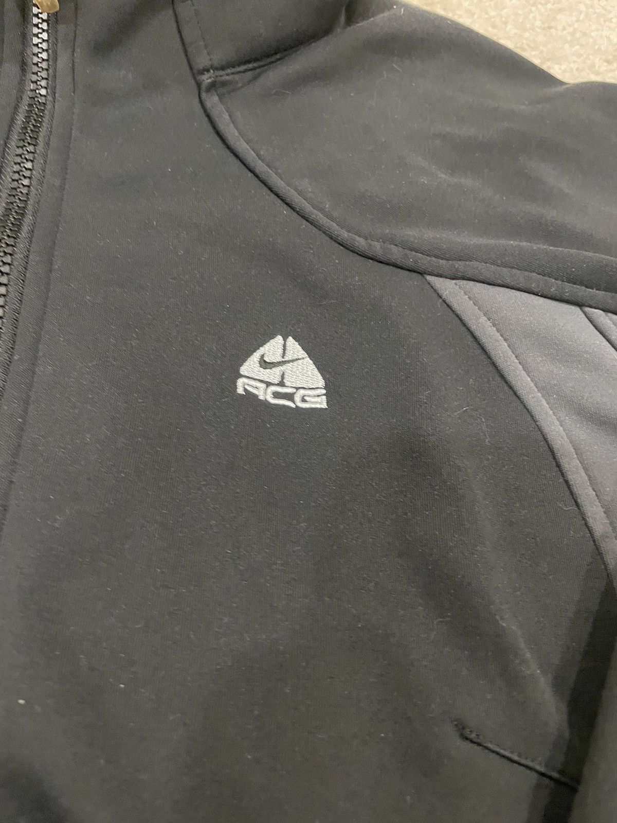 Nike × Nike ACG × Vintage Vintage Nike ACG Stealth Zipper Fleece Jacket Black Charcoal Size US M / EU 48-50 / 2 - 4 Thumbnail