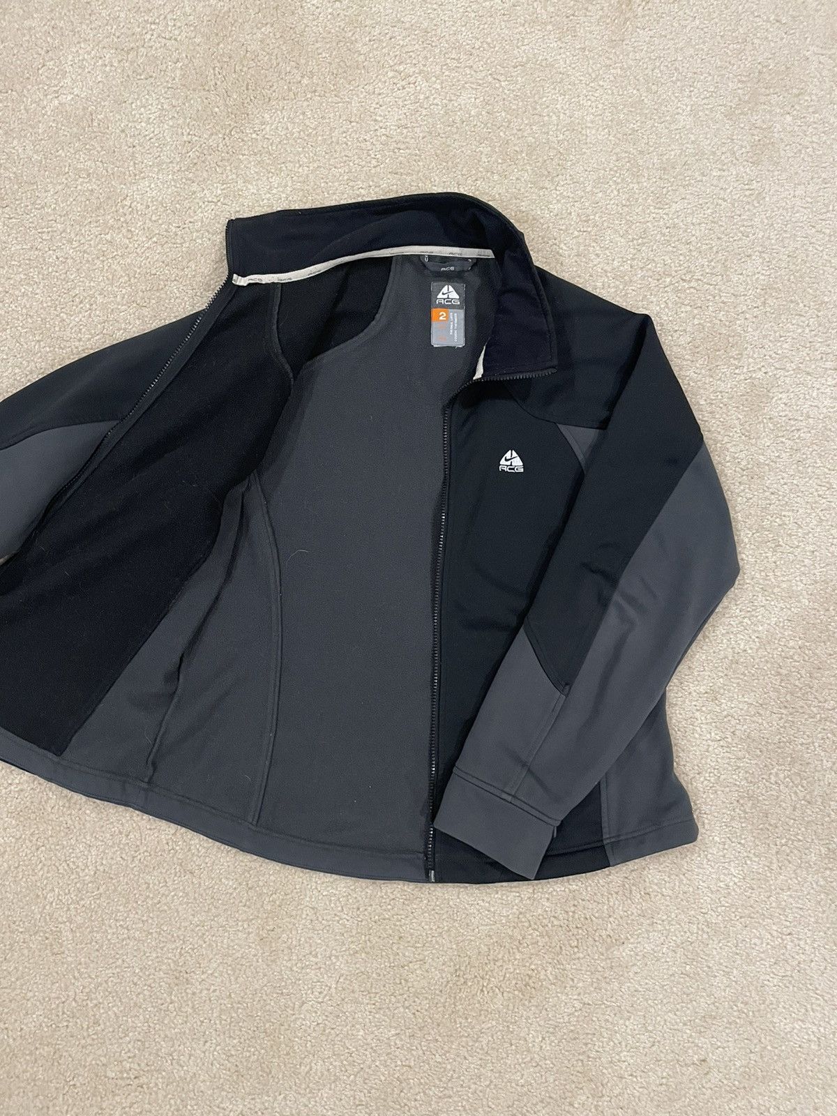Nike × Nike ACG × Vintage Vintage Nike ACG Stealth Zipper Fleece Jacket Black Charcoal Size US M / EU 48-50 / 2 - 2 Thumbnail