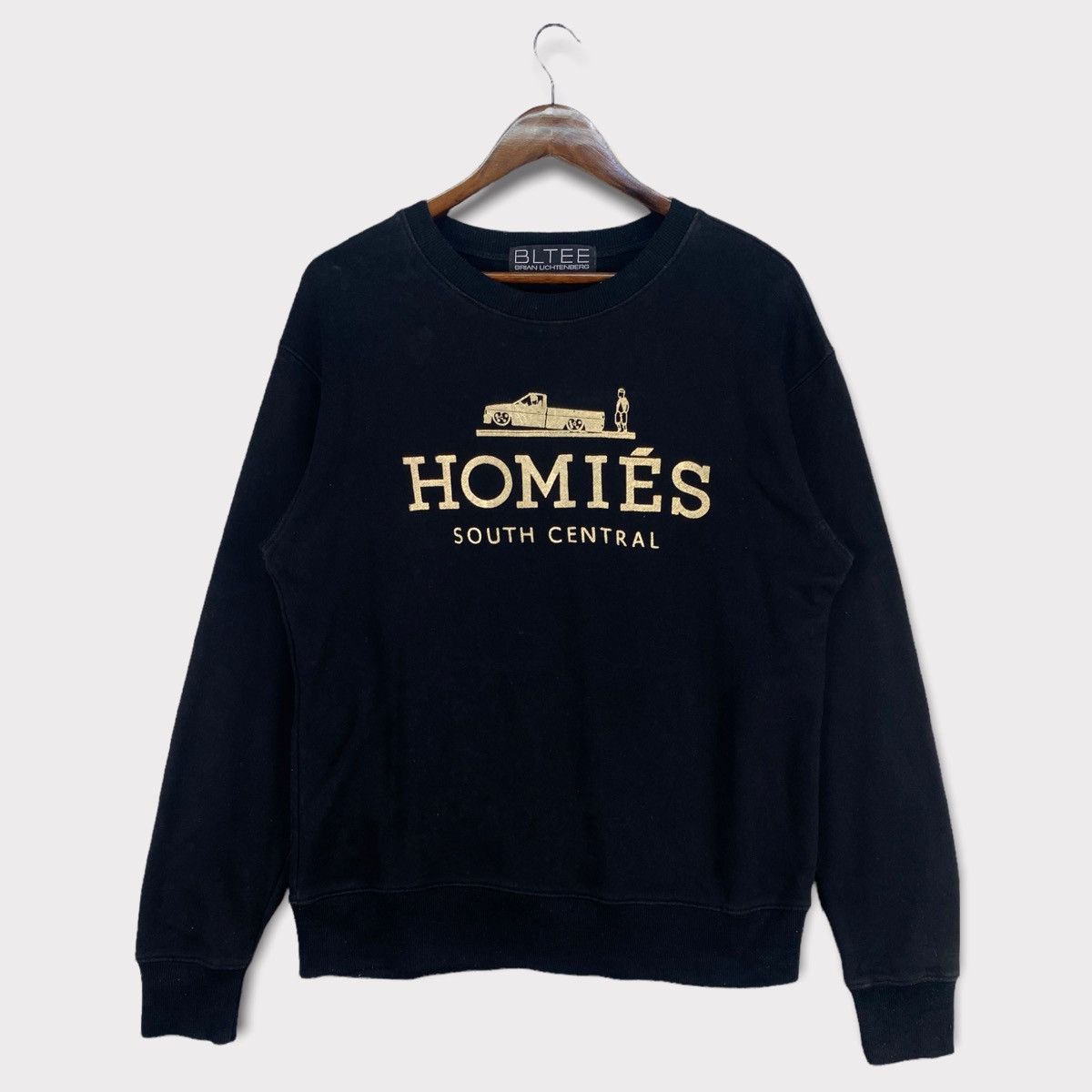 image of Brian Lichtenberg Homies South Central Sweatshirt in Black, Men's (Size Large)