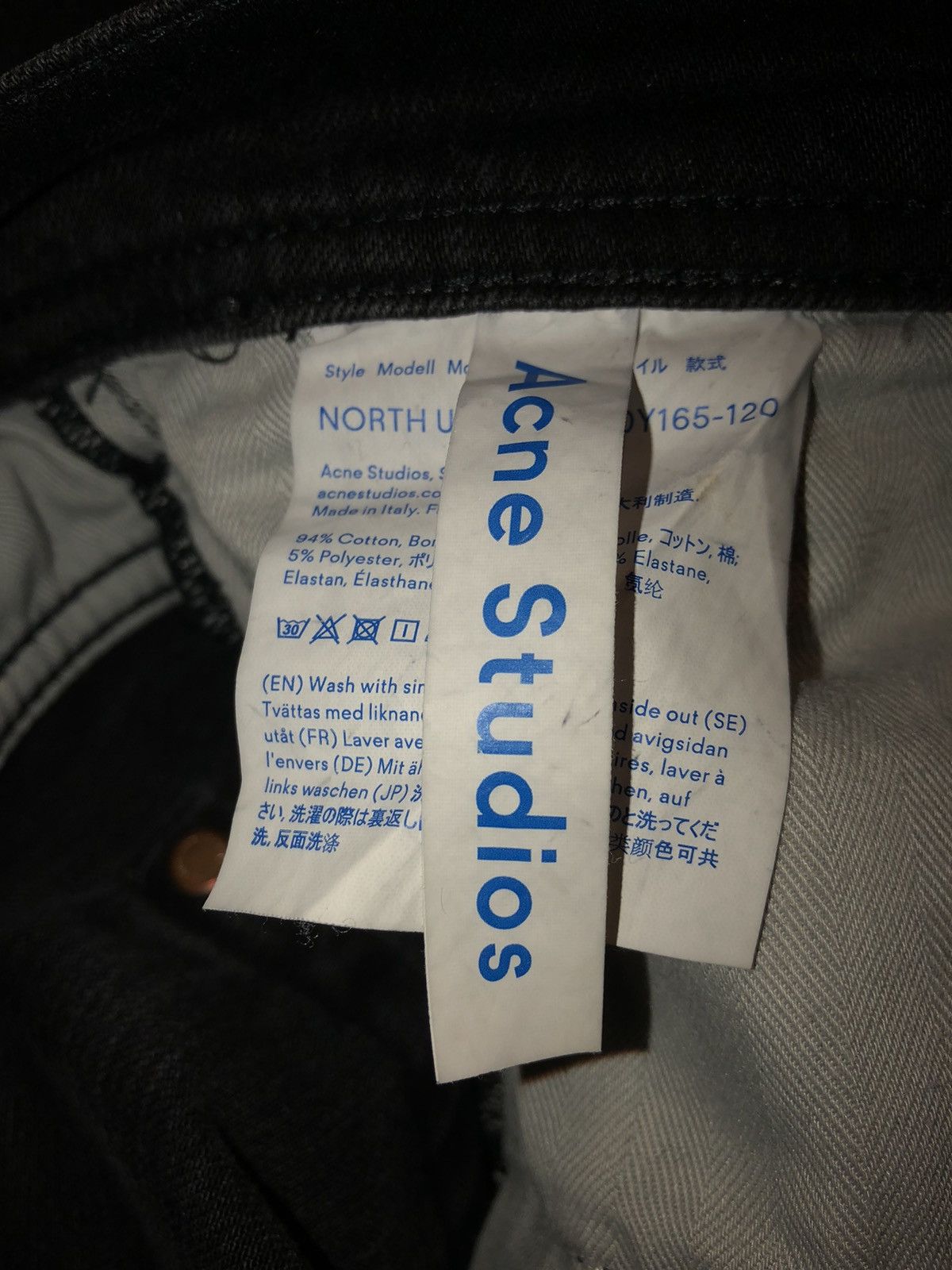 Acne Studios ACNE STUDIOS North Off-black Denim Jeans Size US 34 / EU 50 - 3 Thumbnail