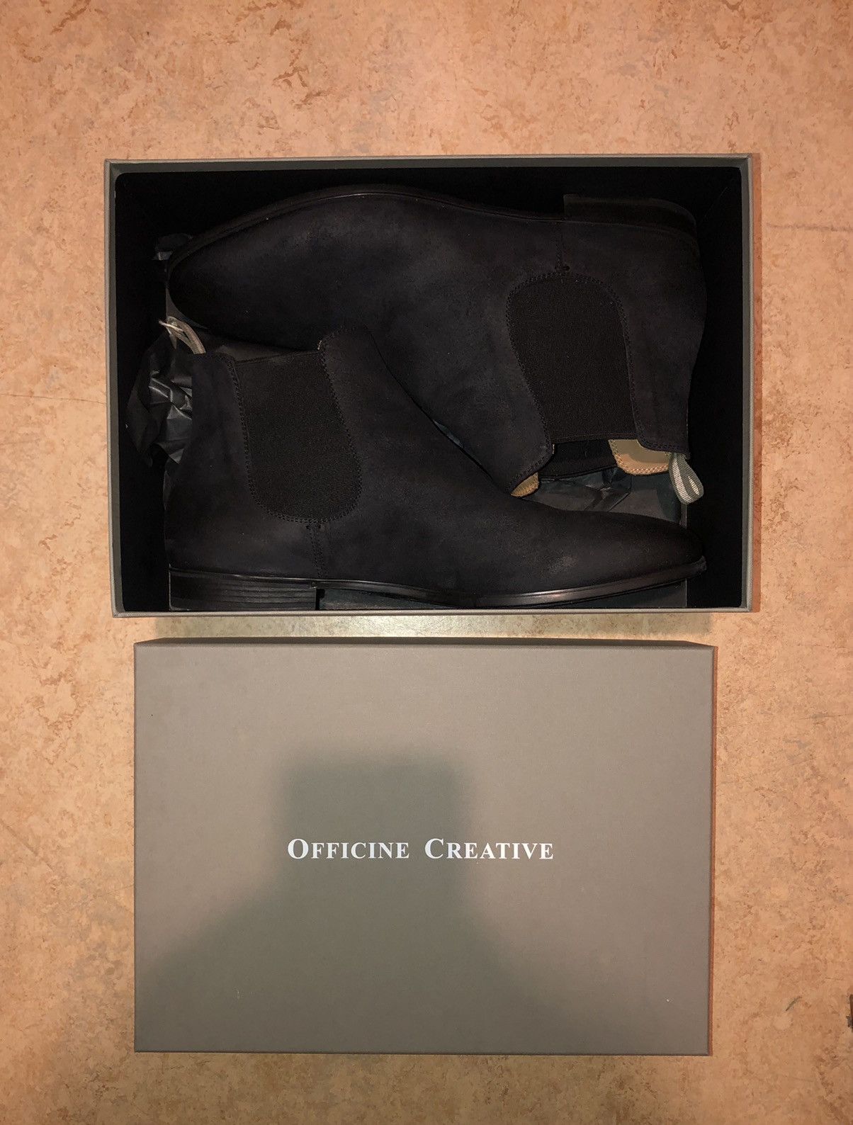 image of New With Box Officine Creative Leather Chelsea Boots in Black, Men's (Size 12)