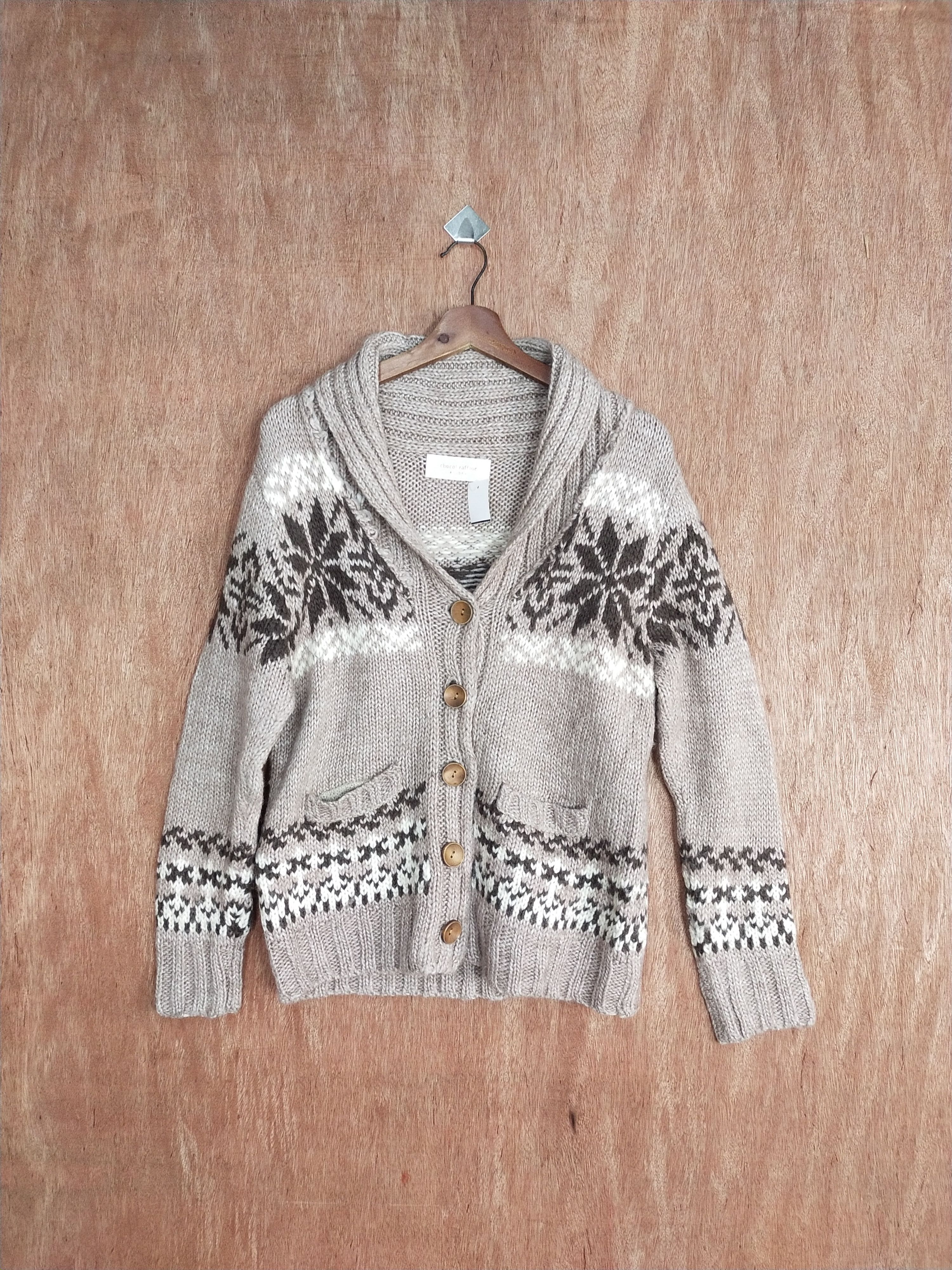 Aran Isles Knitwear Chocol Raffine brown cardigan knitwear japan #S046 Size US S / EU 44-46 / 1 - 1 Thumbnail