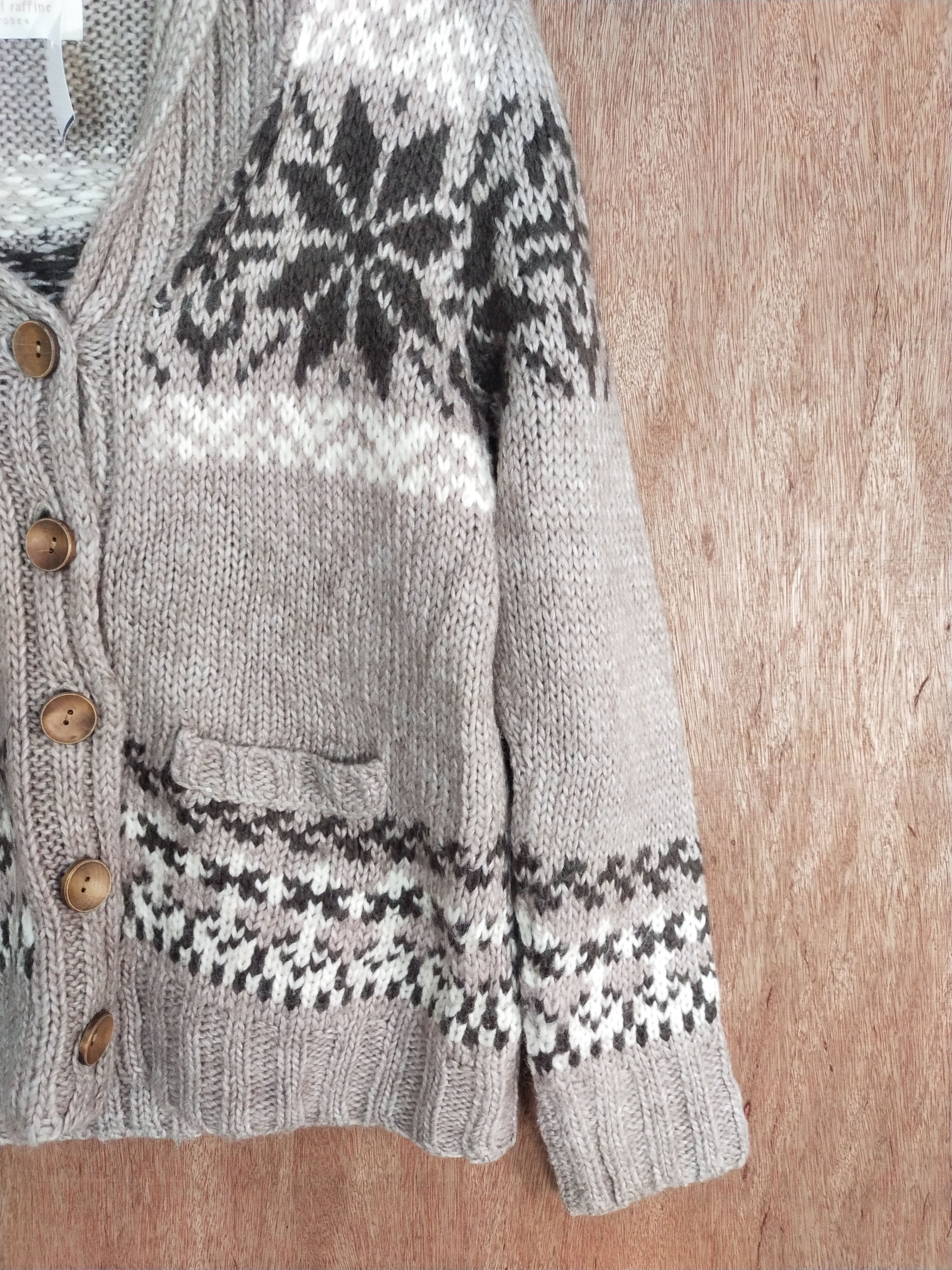 Aran Isles Knitwear Chocol Raffine brown cardigan knitwear japan #S046 Size US S / EU 44-46 / 1 - 6 Thumbnail