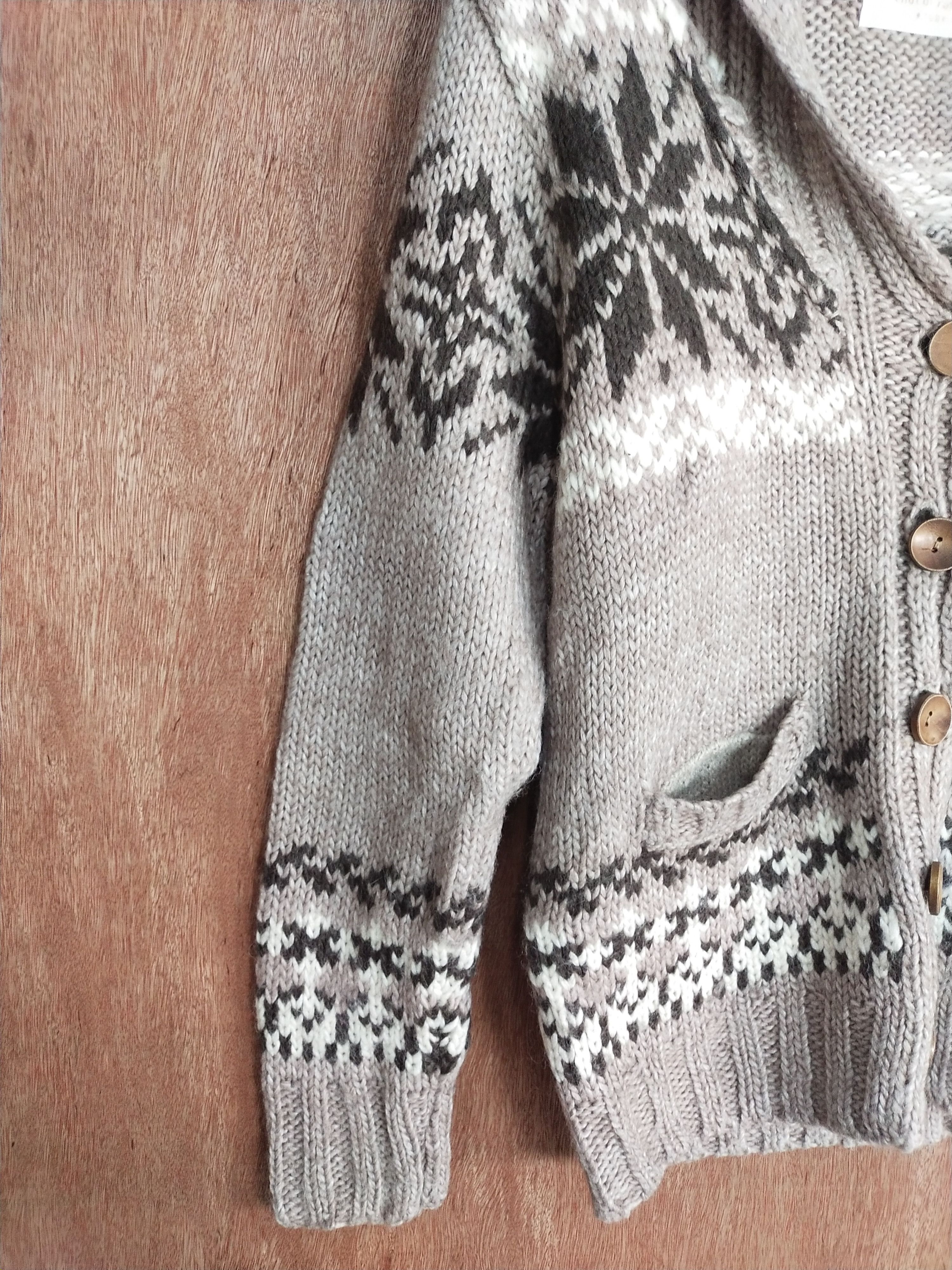 Aran Isles Knitwear Chocol Raffine brown cardigan knitwear japan #S046 Size US S / EU 44-46 / 1 - 4 Thumbnail