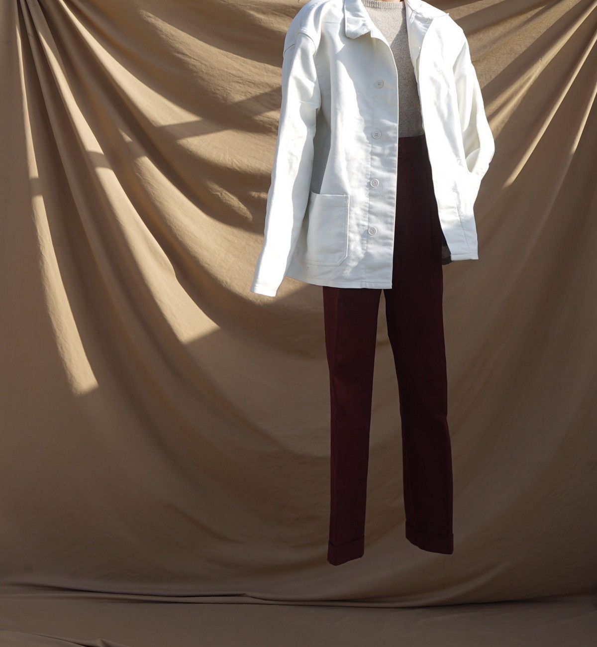 Loro Piana LORO PIANA burgundy cotton pleated pants Size US 30 / EU 46 - 6 Thumbnail