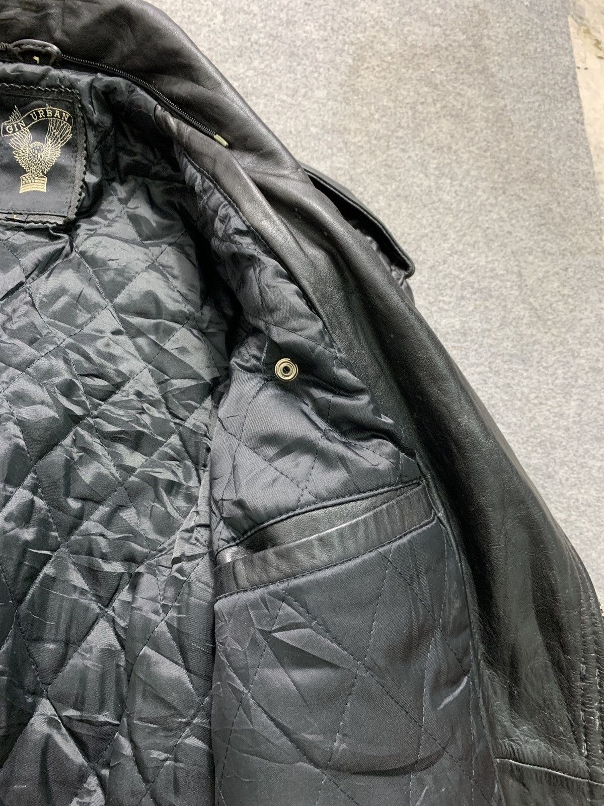 Vintage Vintage Punk Motorcycle Double Collar Leather Jacket Size US L / EU 52-54 / 3 - 13 Thumbnail