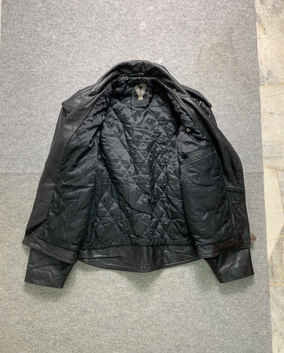 Vintage Vintage Punk Motorcycle Double Collar Leather Jacket Size US L / EU 52-54 / 3 - 12 Thumbnail