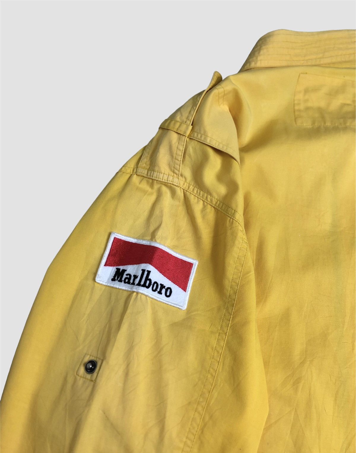 Japanese Brand × Yamaha Vintage 90s Yamaha x Marlboro Patchwork Jacket Size US L / EU 52-54 / 3 - 6 Thumbnail
