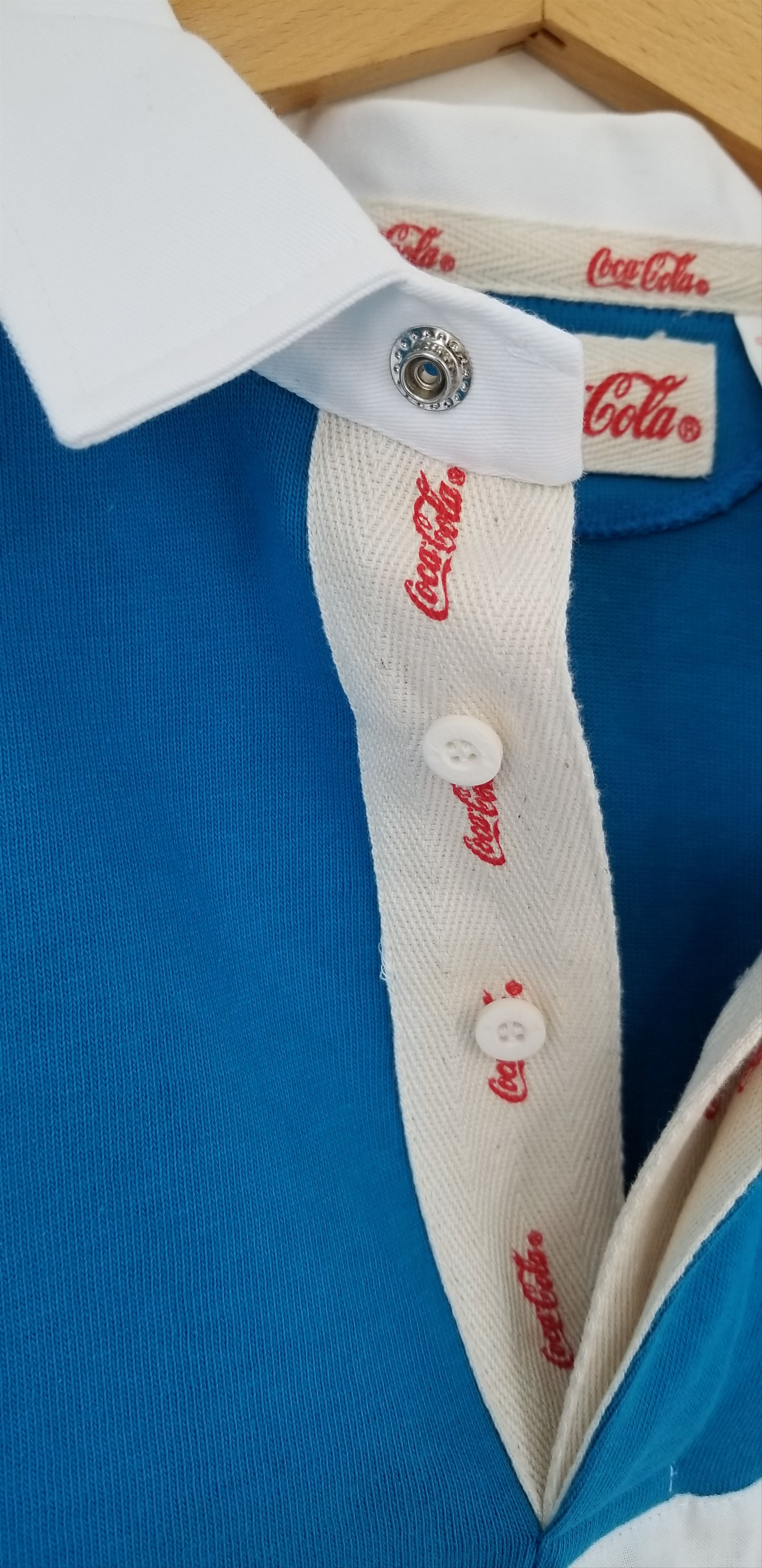 Coca Cola Coca Cola Rugby Polo Shirt Hilfiger Blue Yellow 80s 90s Y2K Size S / US 4 / IT 40 - 6 Thumbnail