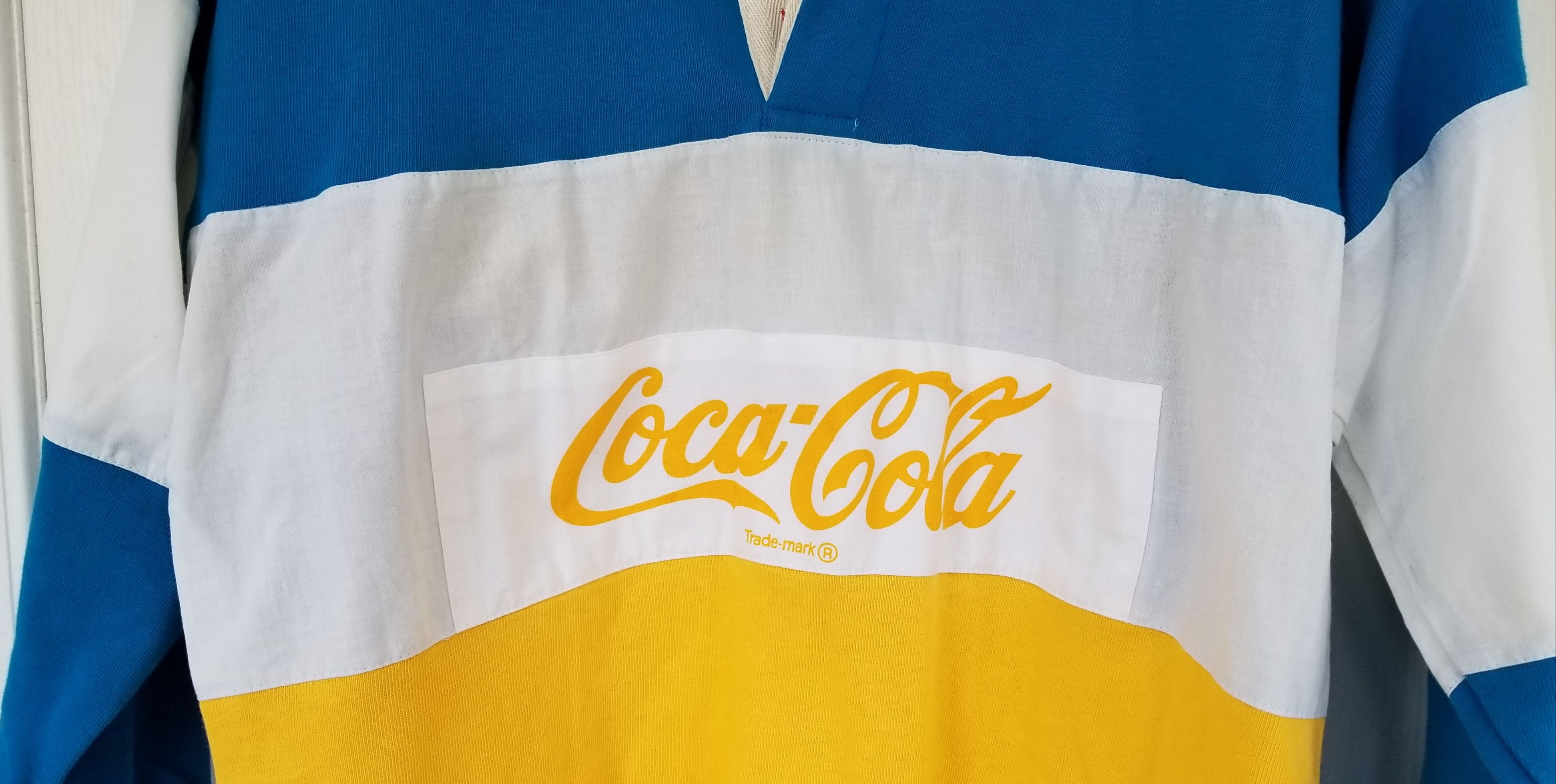 Coca Cola Coca Cola Rugby Polo Shirt Hilfiger Blue Yellow 80s 90s Y2K Size S / US 4 / IT 40 - 5 Thumbnail
