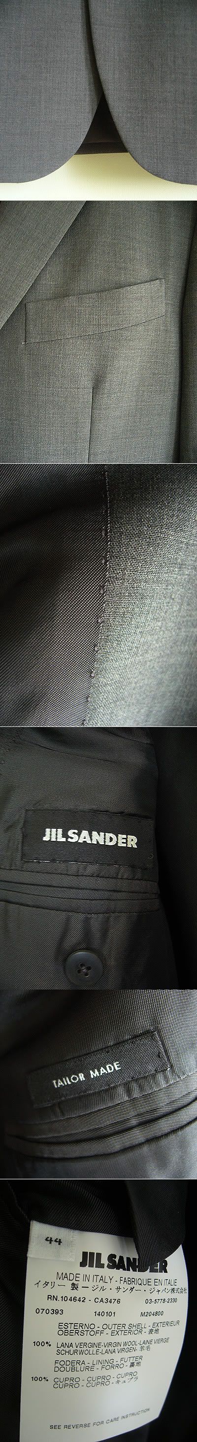 Jil Sander Jil Sander by Raf Simons Wool Grey 2 Button Suit Small 44 Size 36R - 3 Thumbnail