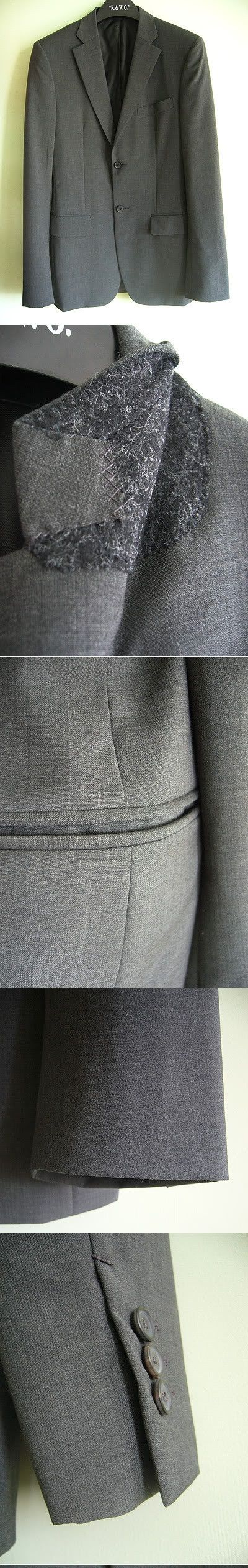 Jil Sander Jil Sander by Raf Simons Wool Grey 2 Button Suit Small 44 Size 36R - 2 Thumbnail