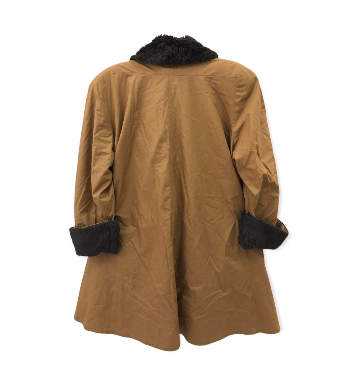 Balenciaga 🔥 Balengiaca Faux Fur Collar Vintage Coat 🔥 Size L / US 10 / IT 46 - 2 Thumbnail