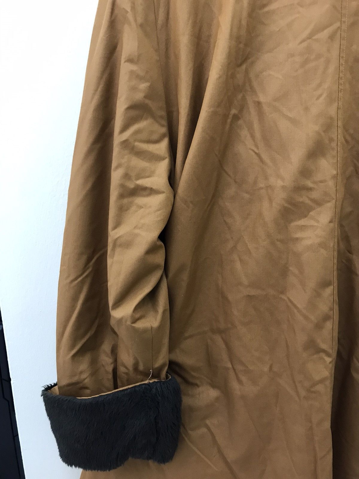 Balenciaga 🔥 Balengiaca Faux Fur Collar Vintage Coat 🔥 Size L / US 10 / IT 46 - 18 Thumbnail