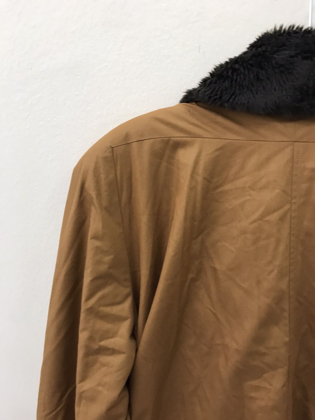 Balenciaga 🔥 Balengiaca Faux Fur Collar Vintage Coat 🔥 Size L / US 10 / IT 46 - 14 Thumbnail