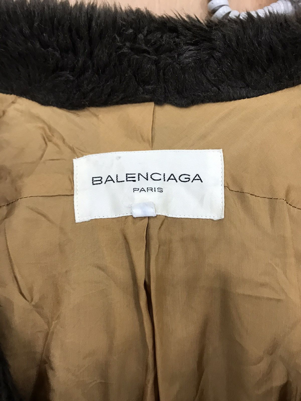 Balenciaga 🔥 Balengiaca Faux Fur Collar Vintage Coat 🔥 Size L / US 10 / IT 46 - 21 Thumbnail