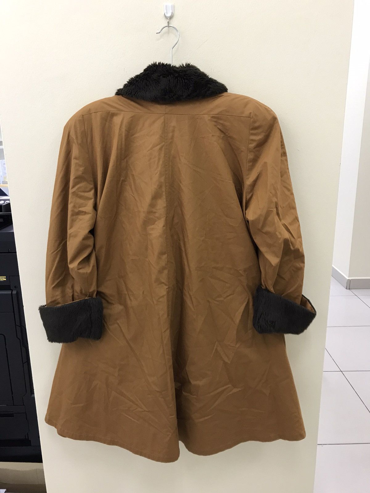 Balenciaga 🔥 Balengiaca Faux Fur Collar Vintage Coat 🔥 Size L / US 10 / IT 46 - 4 Thumbnail