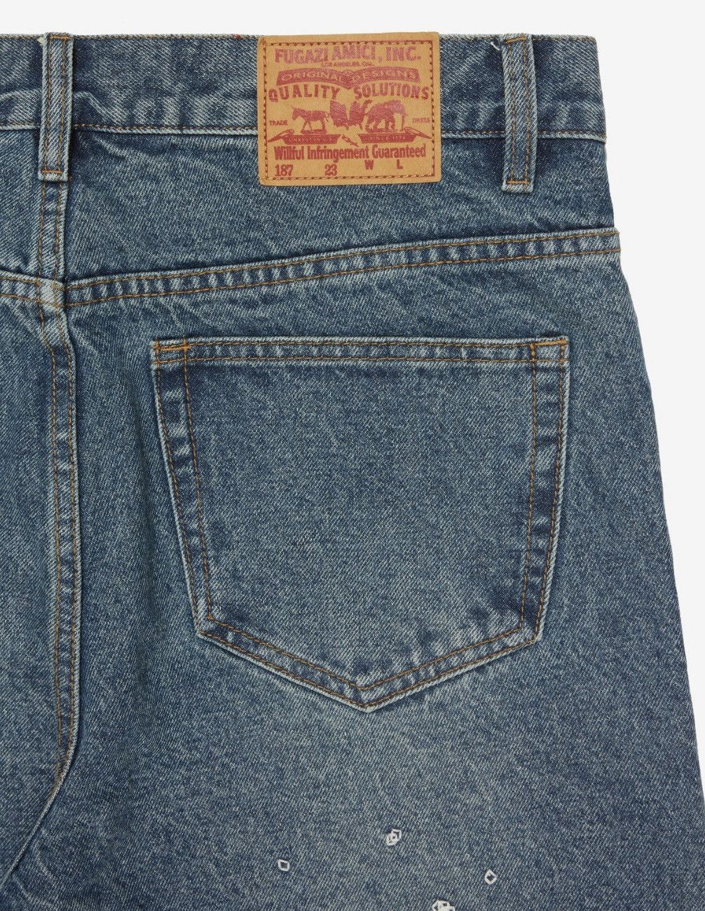 Fugazi Fugazi Chain Splatter Jeans Dark Washed Size US 32 / EU 48 - 7 Thumbnail