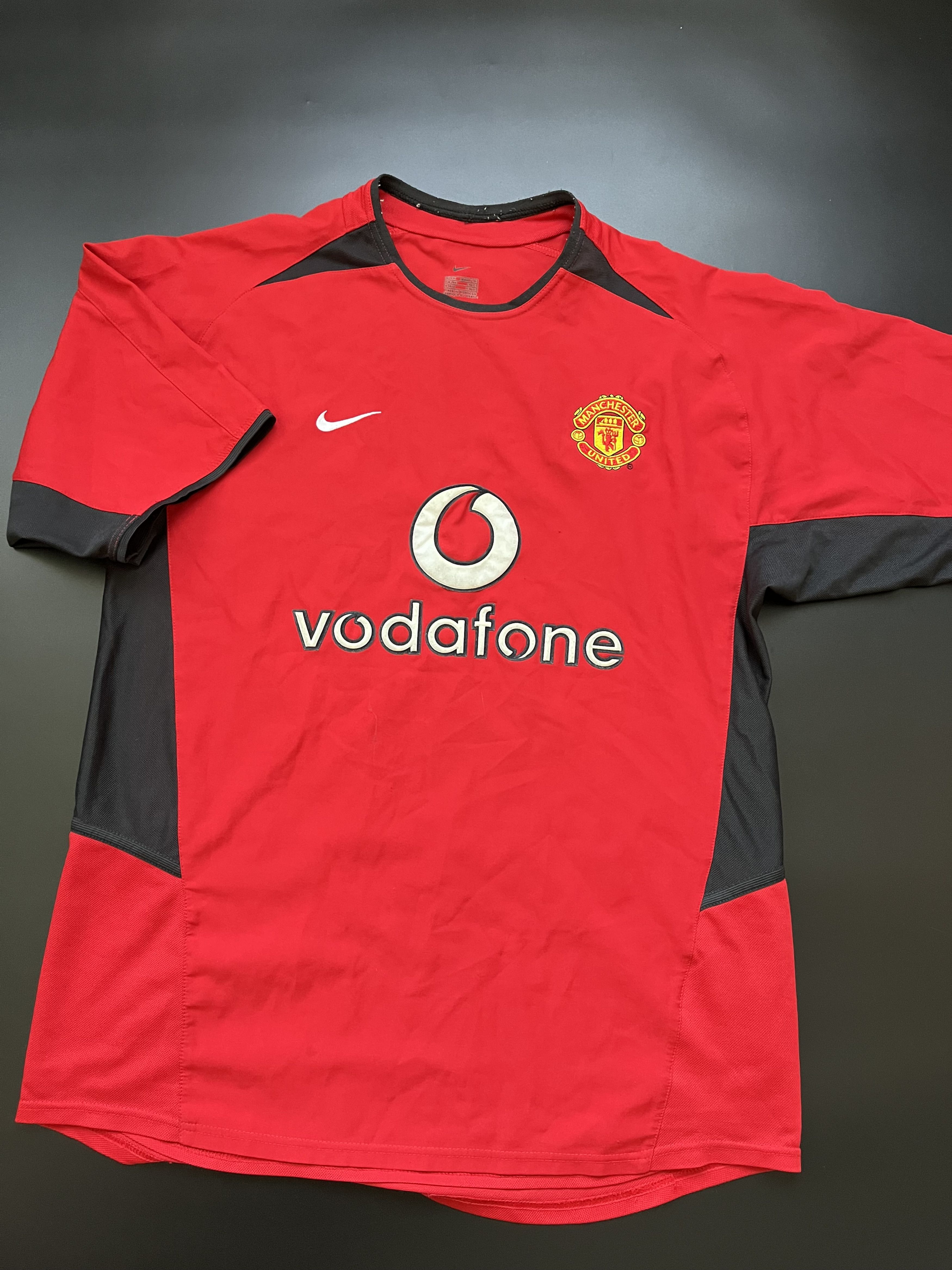 Manchester United Nike vodafone vintage football kit