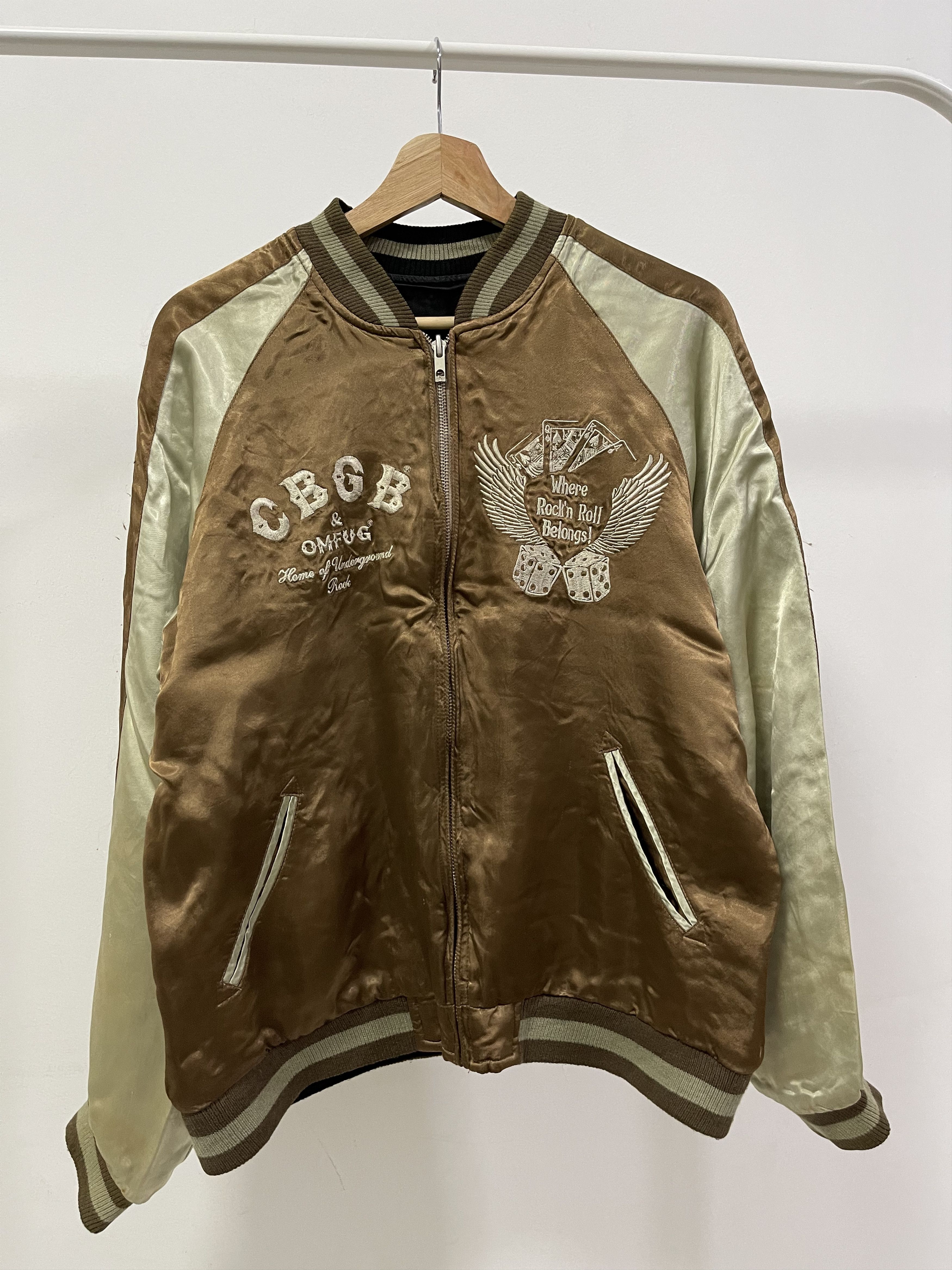 Vintage CBGB & OMFUG Skull Punk Rock Underground Riversible Sukajan Size US S / EU 44-46 / 1 - 5 Thumbnail