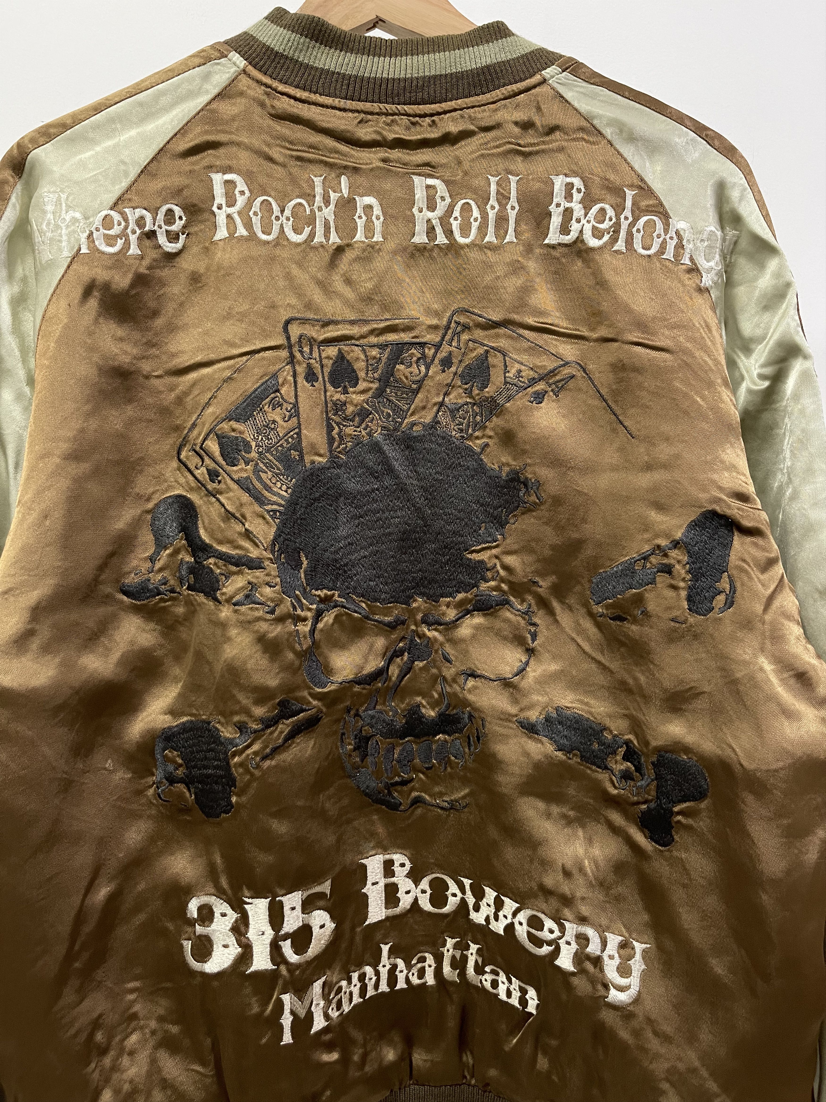 Vintage CBGB & OMFUG Skull Punk Rock Underground Riversible Sukajan Size US S / EU 44-46 / 1 - 2 Thumbnail