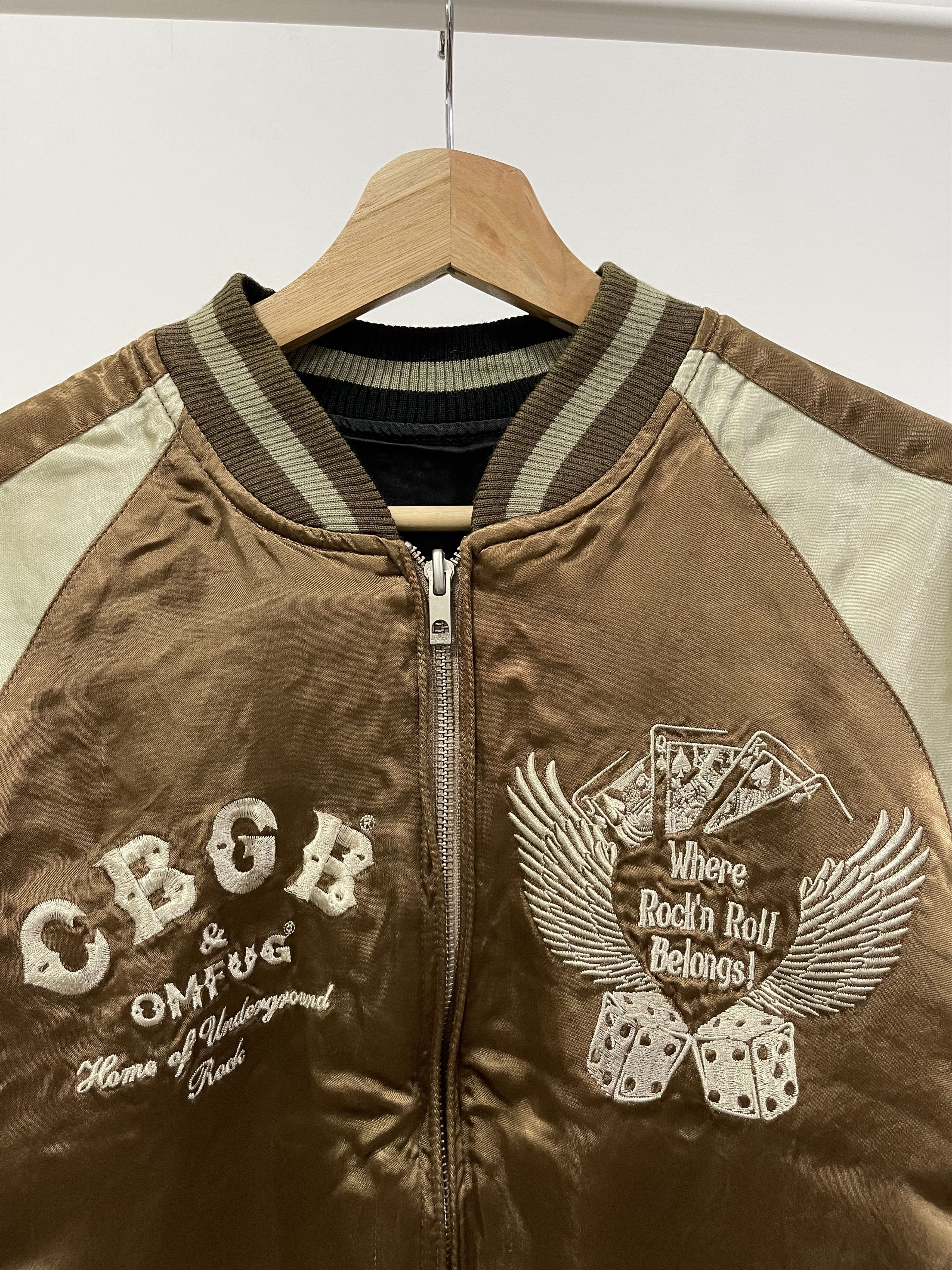 Vintage CBGB & OMFUG Skull Punk Rock Underground Riversible Sukajan Size US S / EU 44-46 / 1 - 6 Thumbnail