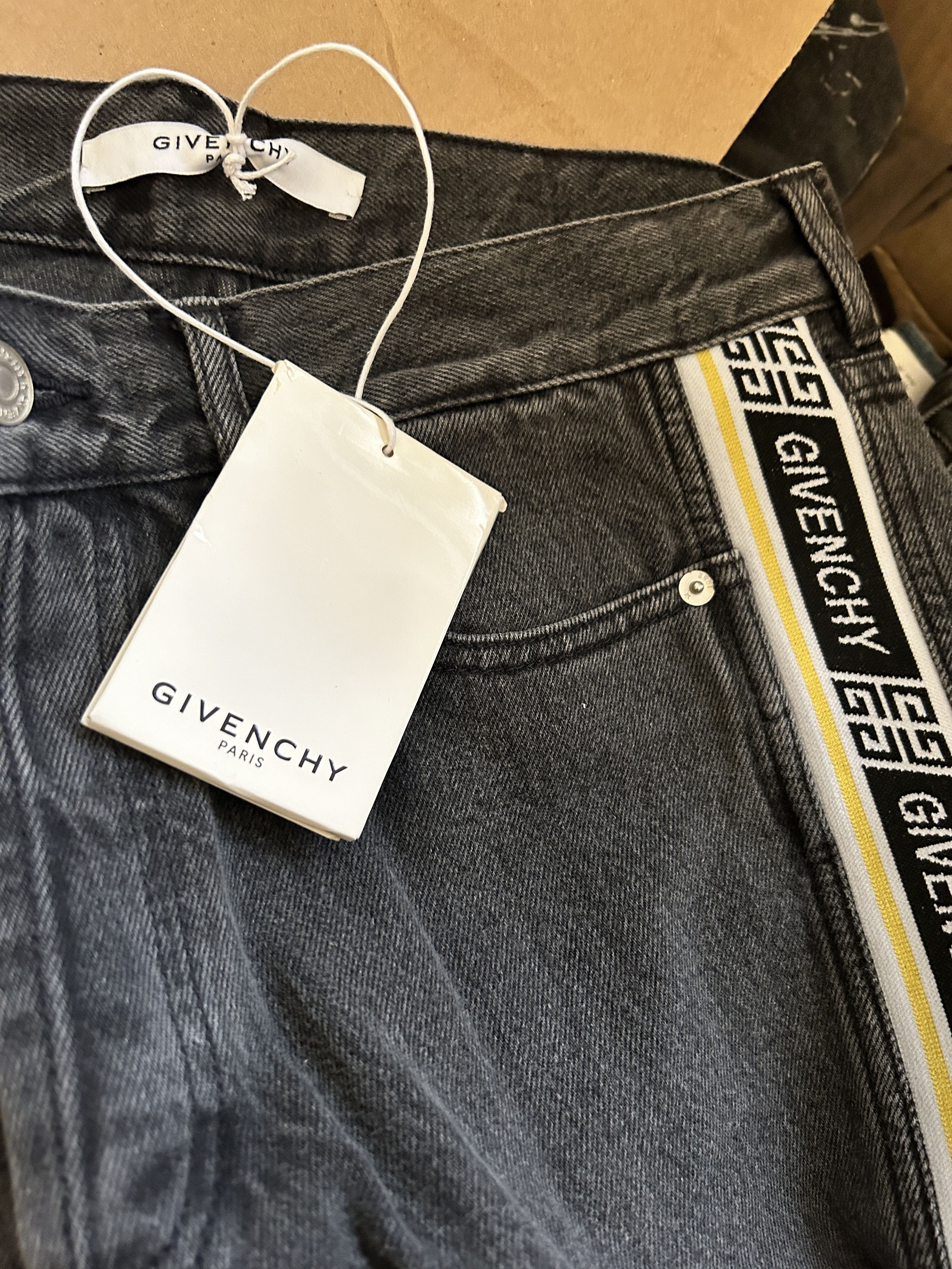 Givenchy Side Logo Stripe Jean Black Washed slim fit logo Jacquard Size US 32 / EU 48 - 6 Thumbnail