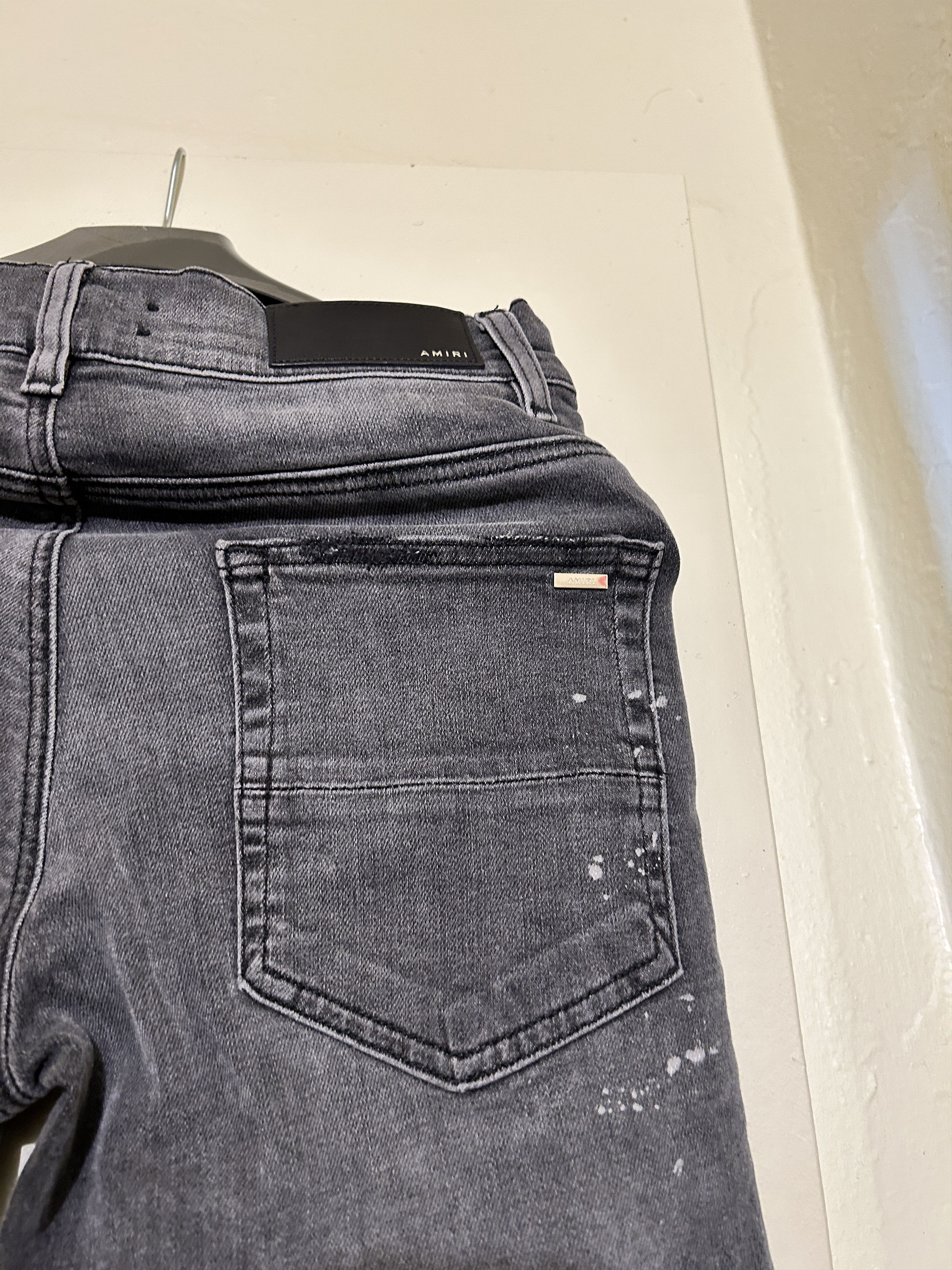 Amiri amiri bleach splatter thrasher minus gray Size US 29 - 8 Thumbnail