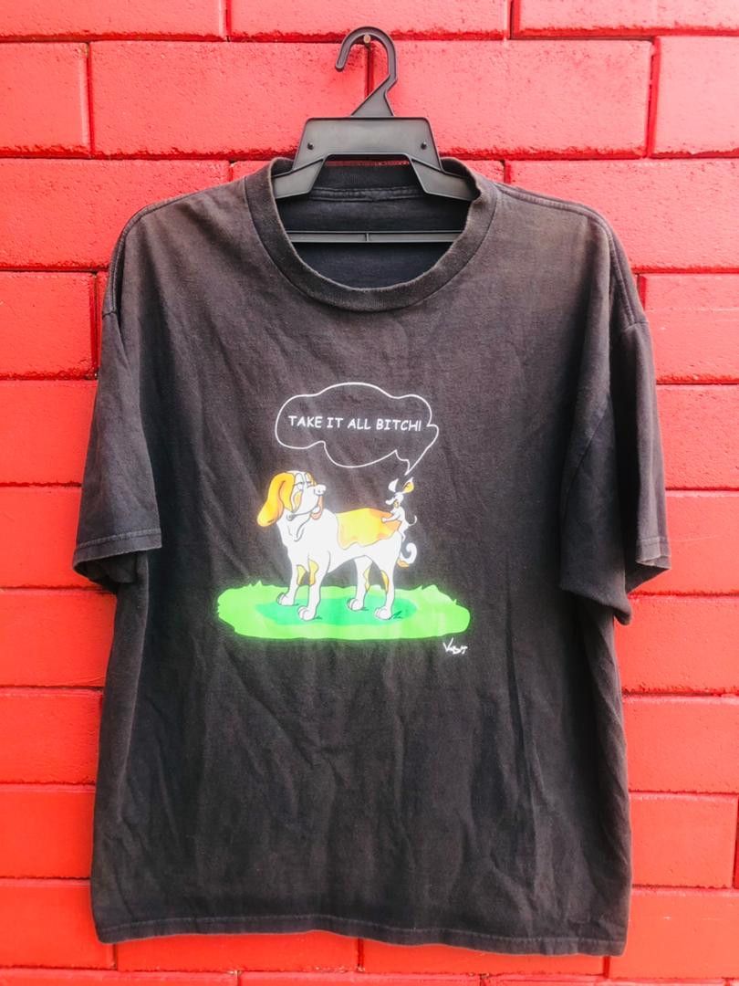 image of Vintage Take It All Bch Designer Fashion Style in Faded Black, Men's (Size Large)