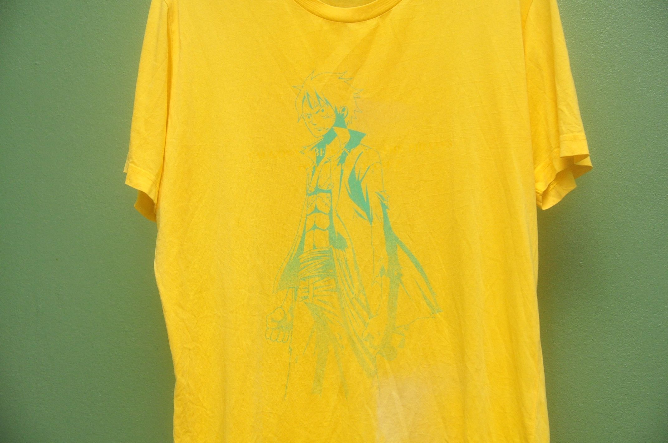 Japanese Brand Vintage One Piece Film Yellow Colour Shirt Travis Scott Size US XL / EU 56 / 4 - 3 Thumbnail